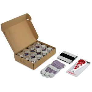 Emergency Stove 96 Hour Survival Fuel Source + Stove, Wrench & Gloves