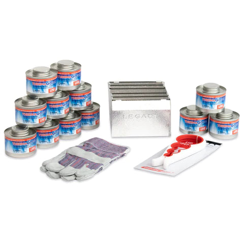 Emergency Stove 96 Hour Survival Fuel Source + Stove, Wrench & Gloves
