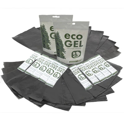 Eco Gel Sanitation Pack - 20 Gel Sticks and 10 Liner bags