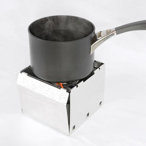 Emergency Stove, 16 Hour Survival Fuel Source + Stove, Wrench & Gloves