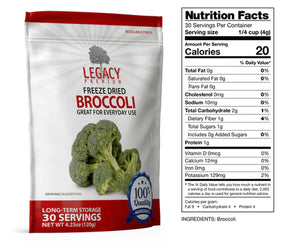 Freeze Dried Broccoli - 6 Pack