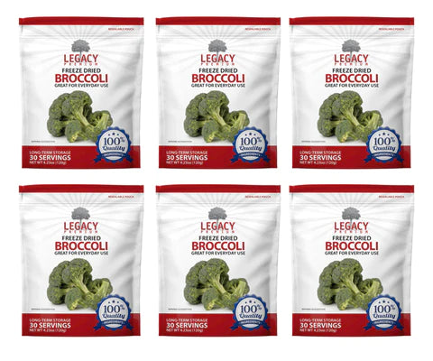 Freeze Dried Broccoli - 6 Pack