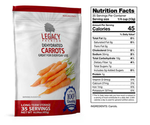 Dehydrated Carrots - Pack
