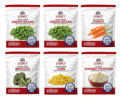 dehydrated assorted vegetables