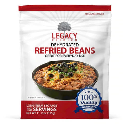 dehydrated refried beans