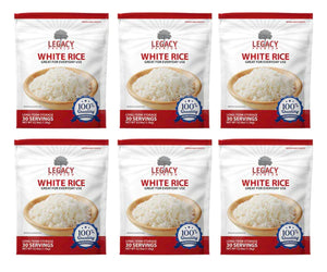 Long Shelf Life Parboiled White Rice - 6 Pack