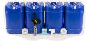 20-Gallon Emergency Water Tank Kit- Set of 4 W/Spigot & Treatment